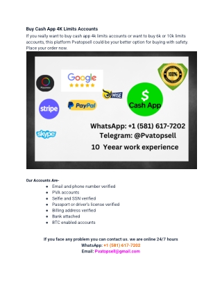 The Best Online Place To Buy Verified Cash App Accounts