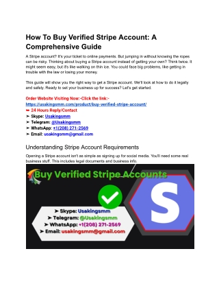 How To Buy Verified Stripe Account_ A Comprehensive Guide