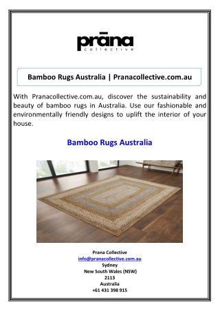 Bamboo Rugs Australia Pranacollective.com.au