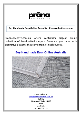 Buy Handmade Rugs Online Australia Pranacollective.com.au