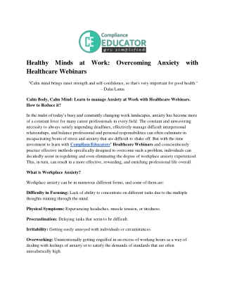 Healthy Minds at Work_ Overcoming Anxiety with Healthcare Webinars