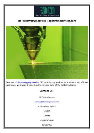 Sls Prototyping Services  3dprintingservices.com