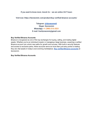 Buy Verified Binance Accounts - 100% KYC ...2025