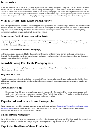 The Art and Science of Architectural Photography: An Overview