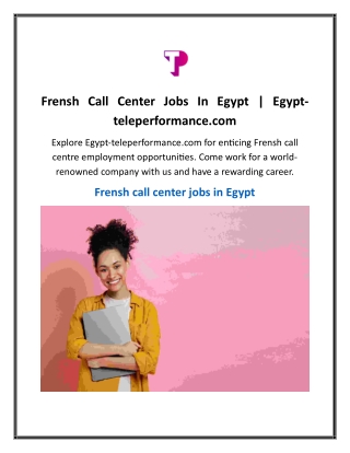 Frensh Call Center Jobs In Egypt  Egypt-teleperformance.com