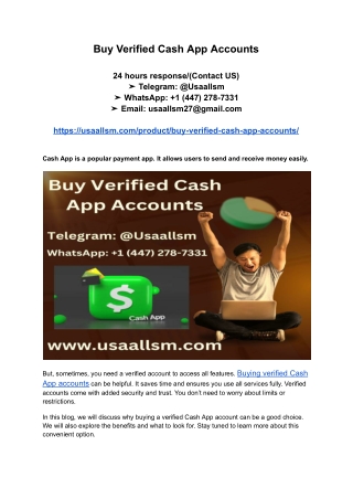 Buy Verified Cash App Accounts