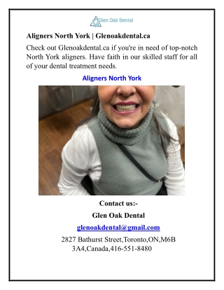 Aligners North York Glenoakdental.ca