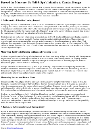 Sy Nail & Spa:  A Polished Commitment to Community