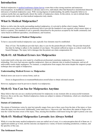 Debunking Common Myths About Medical Malpractice
