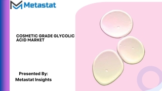 Cosmetic Grade Glycolic Acid Market Size & Share, Analysis 2031