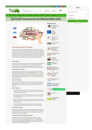 Ayurvedic treatment for alopecia