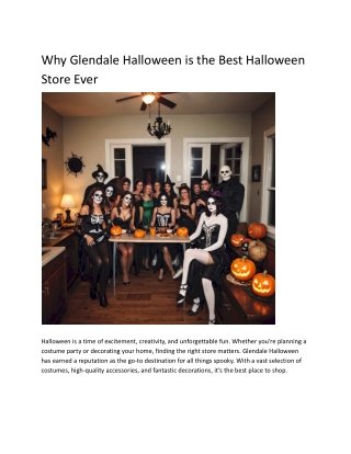 Why Glendale Halloween is the Best Halloween Store Ever