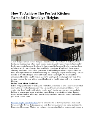 Kitchen Remodel In Brooklyn Heights