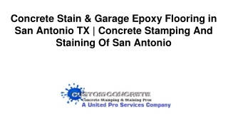 Concrete Stain San Antonio TX
