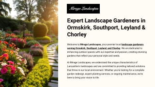 Best Landscape Gardeners Ormskirk, Southport, Leyland, Chorley