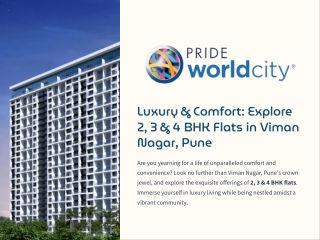 Luxury & Comfort: Explore 2, 3 & 4 BHK Flats in Viman Nagar, Pune – Pride World