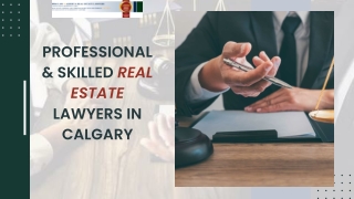 Professional & Skilled Real Estate Lawyers in Calgary