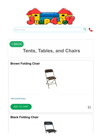 Inflatable table and chair rental Bellwood