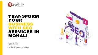 Transform Your Business with SEO Services in Mohali