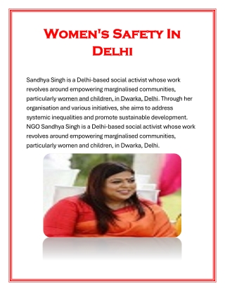 Women's Safety In Delhi