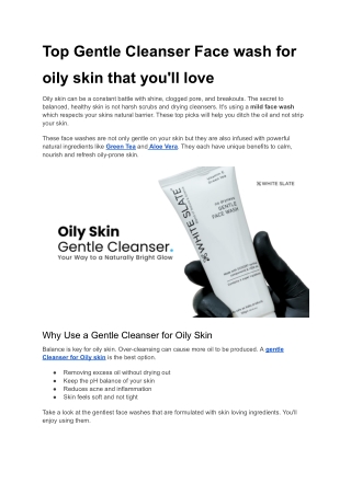 Gentle Cleanser Face wash