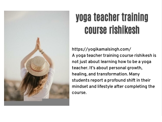 yoga teacher training course rishikesh