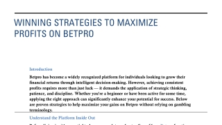 Maximize Your Success with Betpro | Proven Strategies for Growth