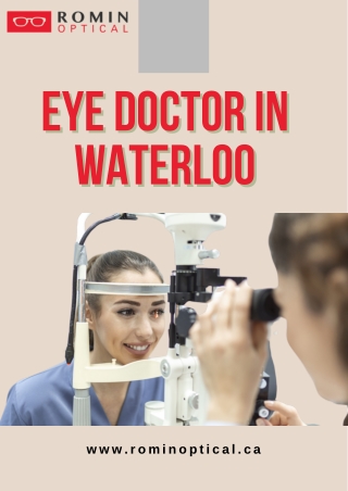 Reliable Eye Doctor Serving Waterloo