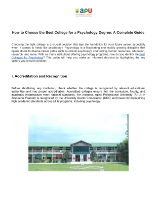 How to Choose the Best College for a Psychology Degree_ A Complete Guide