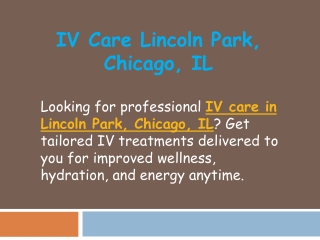 IV Care Lincoln Park, Chicago, IL