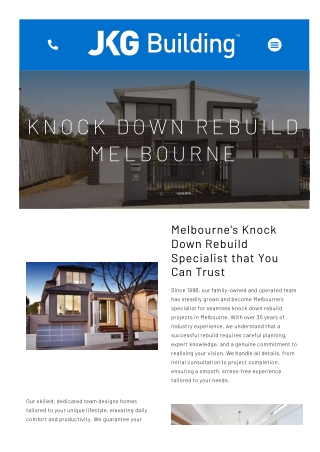 Knock down rebuild Melbourne