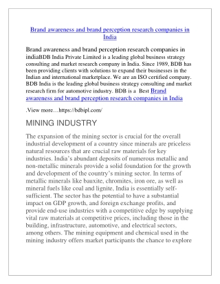 Brand Awareness and Brand Perception Research Companies in India