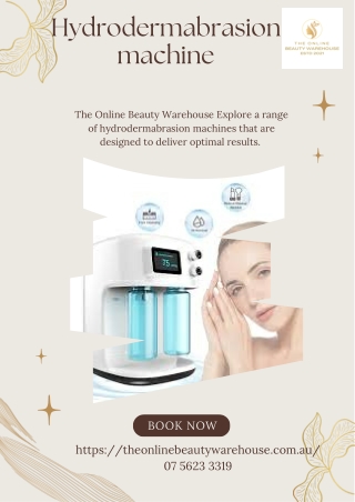 Hydrodermabrasion machine