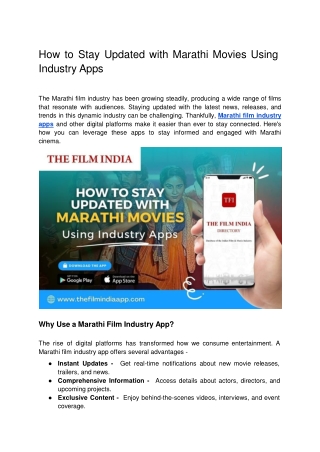 How to Stay Updated with Marathi Movies Using Industry Apps.docx