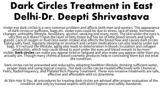 Dark Circles Treatment in East Delhi