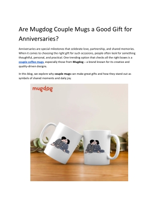 Are Mugdog Couple Mugs a Good Gift for Anniversaries?