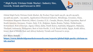 Global High Purity Yttrium Oxide Market