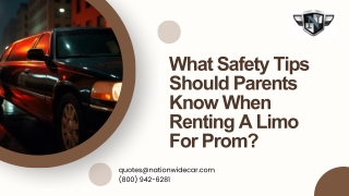 What Safety Tips Should Parents Know When Renting A Limo For Prom