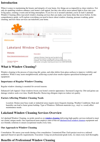 Making Your Home Shine with High-Quality Window Cleaning Services by Lakeland