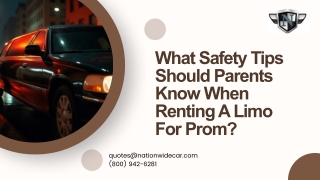What Safety Tips Should Parents Know When Renting A Limo For Prom