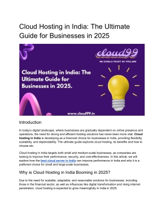 Cloud Hosting in India_ The Ultimate Guide for Businesses in 2025