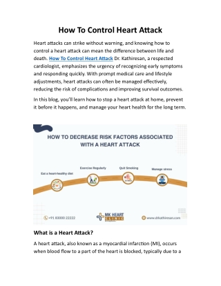 How To Control Heart Attack