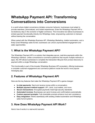WhatsApp Payment API_ Transforming Conversations into Conversions
