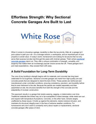 Effortless Strength_ Why Sectional Concrete Garages Are Built to Last