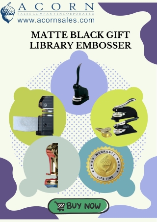 Matte Black Gift Library Embosser
