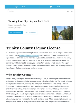 Everything You Should Know About the Trinity Liquor License