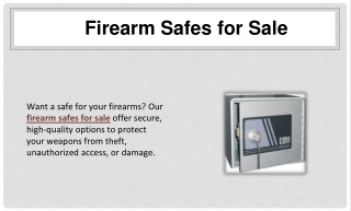 Firearm Safes for Sale