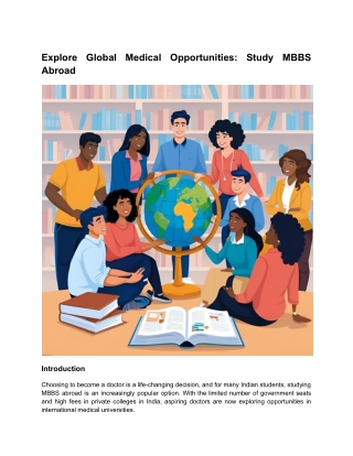 Explore Global Medical Opportunities- Study MBBS Abroad