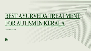 Best Ayurveda Treatment for Autism in Kerala