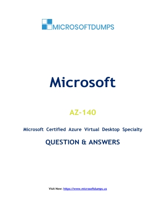 Are AZ-140 Exam Dumps the Solution to Microsoft Certification Success?